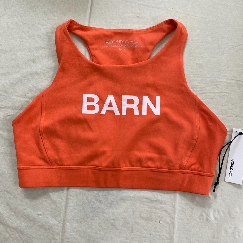 Beyond Yoga Vibrant Orange Sports bra - soul cycle barn